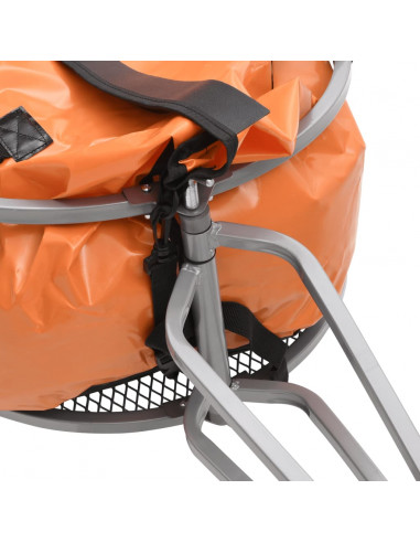 Rimorchio Portabagagli per Bici con Borsa Arancione e Nero