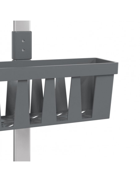 Ripiani Pensili da Doccia 30x15x(67-105) cm in Alluminio
