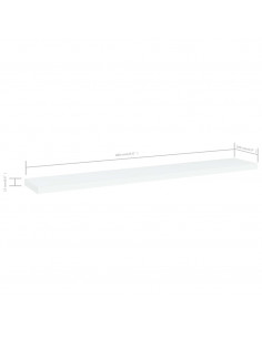 Ripiani per Libreria 4pz Bianchi 60x10x1,5 cm Legno Multistrato