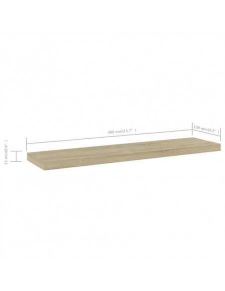Ripiani per Libreria 4pz Rovere Sonoma 40x10x1,5cm Multistrato