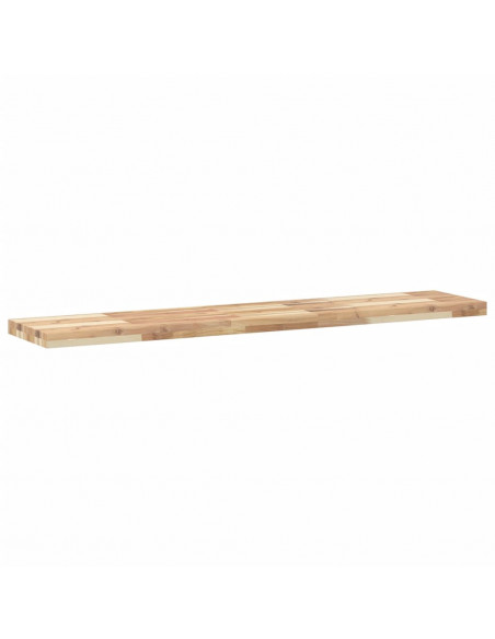 Ripiano a Parete 120x30x4 cm Legno Massello Acacia Non Trattato