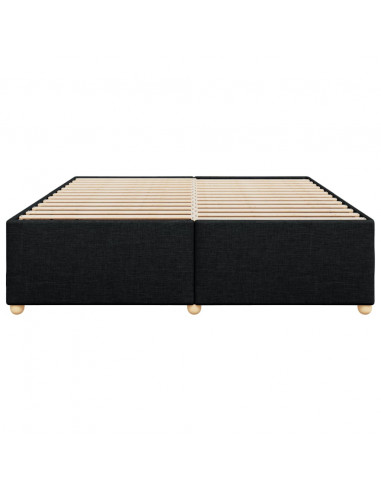 Giroletto senza Materasso Nero 200x200 cm in Tessuto