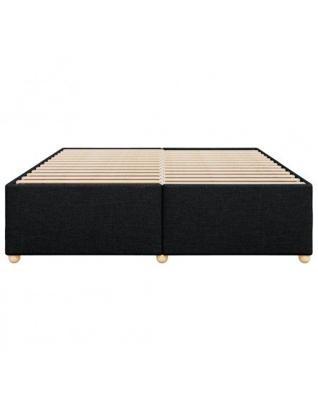 Giroletto senza Materasso Nero 200x200 cm in Tessuto