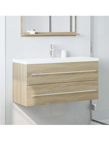 Mobile Lavabo Rovere Sonoma 100x38,5x48 cm in Legno Multistrato