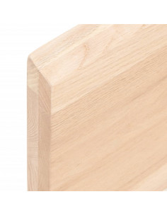 Ripiano a Parete 60x10x4 cm Legno Massello Rovere Non Trattato