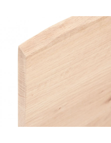 Ripiano a Parete 60x20x2 cm Legno Massello Rovere Non Trattato