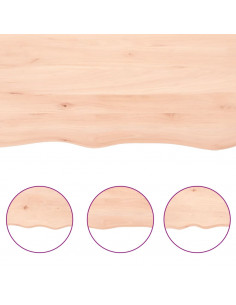 Ripiano a Parete 60x30x(2-4) cm Massello Rovere Non Trattato