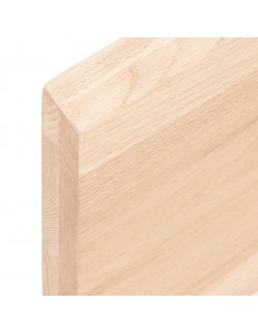 Ripiano a Parete 80x20x4 cm Legno Massello Rovere Non Trattato