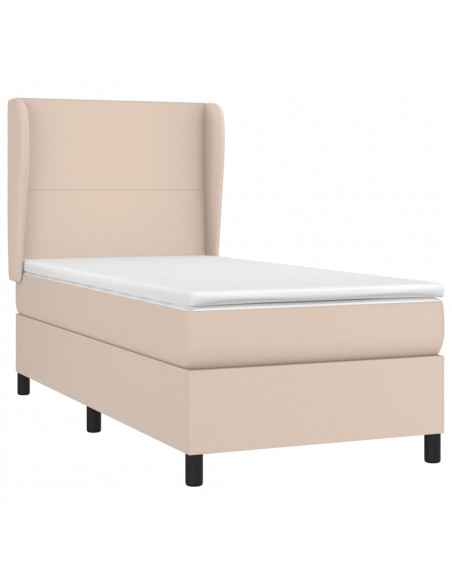Giroletto a Molle con Materasso Cappuccino 80x200 cm Similpelle