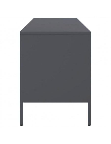 Mobile TV Antracite 100,5x39x50,5 cm Acciaio Laminato a Freddo