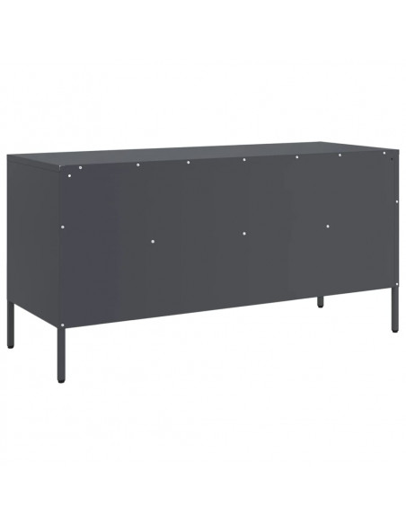 Mobile TV Antracite 100,5x39x50,5 cm Acciaio Laminato a Freddo
