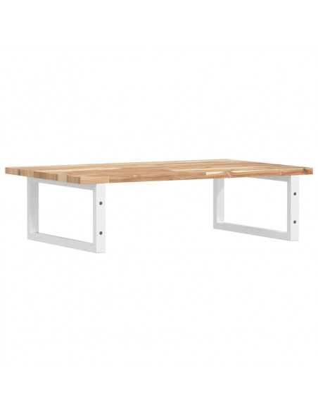 Ripiano a Parete per Lavabo in Acciaio e Massello di Acacia