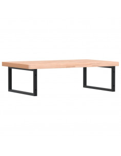 Ripiano a Parete per Lavabo in Acciaio e Massello di Faggio