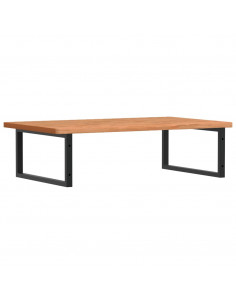 Ripiano a Parete per Lavabo in Acciaio e Massello di Faggio