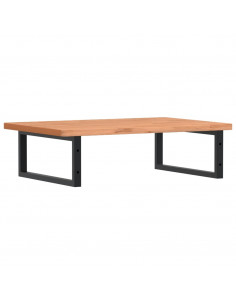 Ripiano a Parete per Lavabo in Acciaio e Massello di Faggio