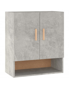 Armadietto a Muro Grigio Cemento 60x31x70 cm Legno Multistrato 2