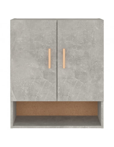 Armadietto a Muro Grigio Cemento 60x31x70 cm Legno Multistrato