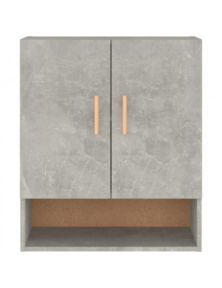 Armadietto a Muro Grigio Cemento 60x31x70 cm Legno Multistrato