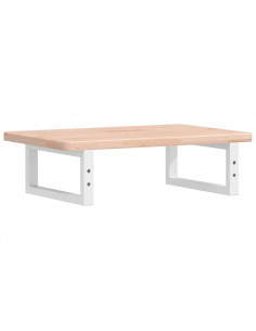 Ripiano a Parete per Lavabo in Acciaio e Massello di Rovere