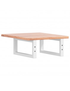 Ripiano a Parete per Lavabo in Acciaio e Massello di Rovere