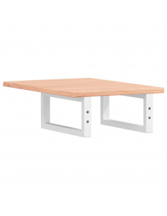 Ripiano a Parete per Lavabo in Acciaio e Massello di Rovere