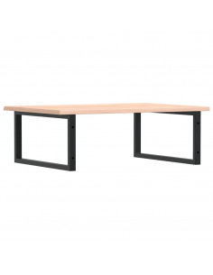 Ripiano a Parete per Lavabo in Acciaio e Massello di Rovere