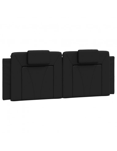 Letto con Materasso Nero 140x190 cm in Similpelle