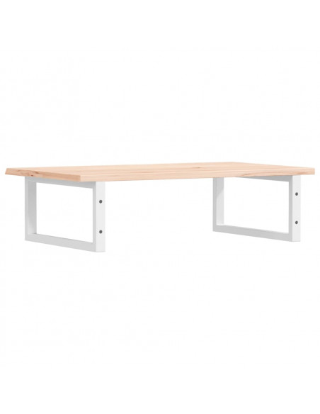 Ripiano a Parete per Lavabo in Acciaio e Massello di Rovere