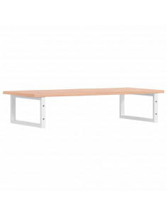 Ripiano a Parete per Lavabo in Acciaio e Massello di Rovere