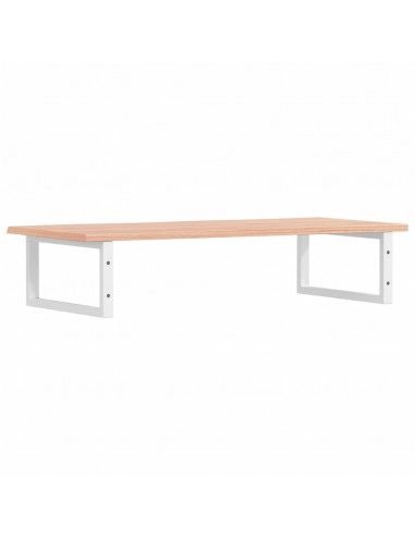 Ripiano a Parete per Lavabo in Acciaio e Massello di Rovere