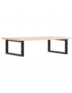 Ripiano a Parete per Lavabo in Acciaio e Massello di Rovere 2