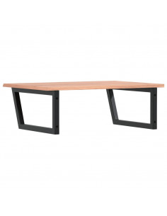 Ripiano a Parete per Lavabo in Acciaio e Massello di Rovere