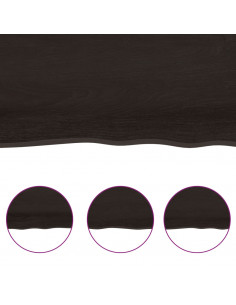 Ripiano Marrone Scuro 140x40x(2-4) cm Massello Rovere Trattato