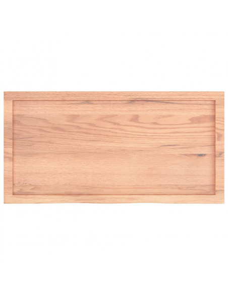 Ripiano Muro Marrone 100x50x(2-4) cm Massello Rovere Trattato