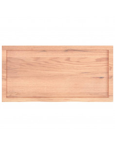 Ripiano Muro Marrone 100x50x(2-6) cm Massello Rovere Trattato 2