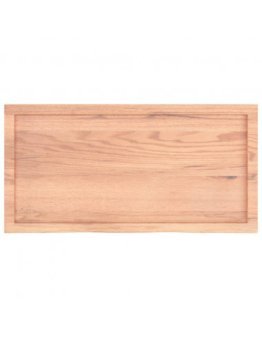 Ripiano Muro Marrone 100x50x(2-6) cm Massello Rovere Trattato