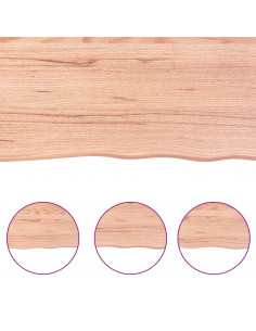 Ripiano Muro Marrone 160x50x(2-4) cm Massello Rovere Trattato 2