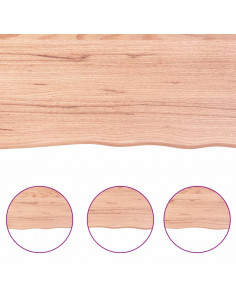 Ripiano Muro Marrone 180x50x(2-6) cm Massello Rovere Trattato