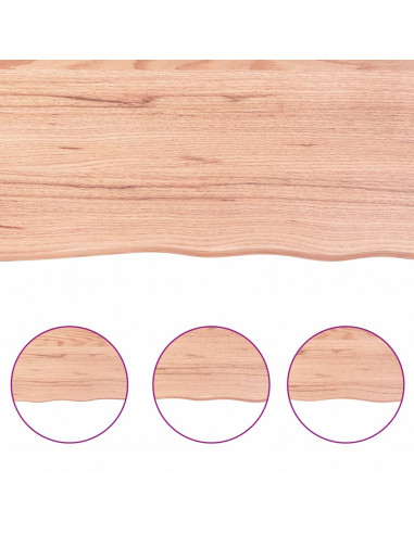 Ripiano Muro Marrone 80x50x(2-4) cm Massello Rovere Trattato