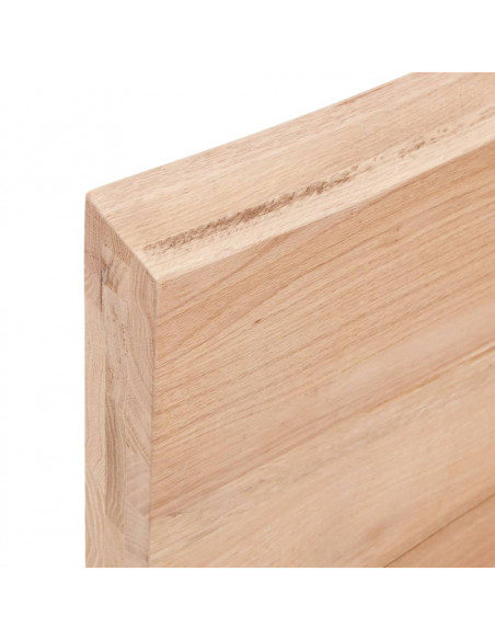 Ripiano Muro Marrone Chiaro 40x10x6 cm Massello Rovere Trattato