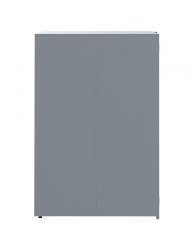 Copribidone con Ruote Bidone Singolo Grigio 69x79x117cm Acciaio