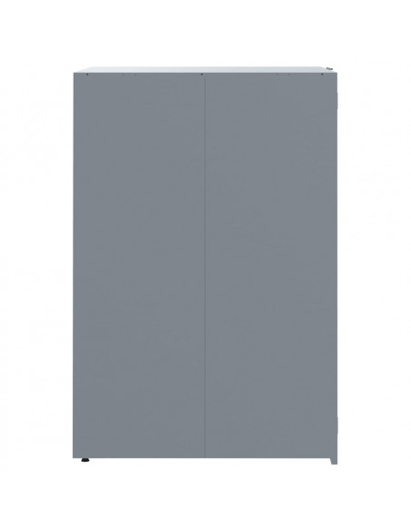 Copribidone con Ruote Bidone Singolo Grigio 69x79x117cm Acciaio