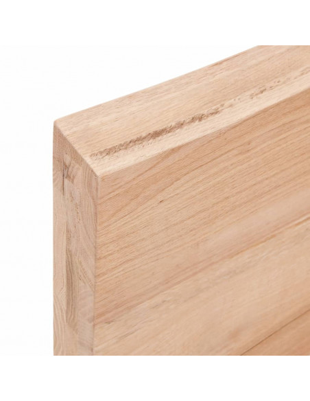 Ripiano Muro Marrone Chiaro 80x20x6 cm Massello Rovere Trattato