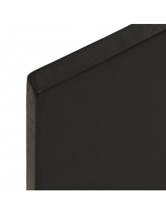 Ripiano Muro Marrone Scuro 100x60x2 cm Massello Rovere Trattato 2