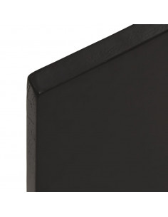 Ripiano Muro Marrone Scuro 40x20x2 cm Massello Rovere Trattato 2