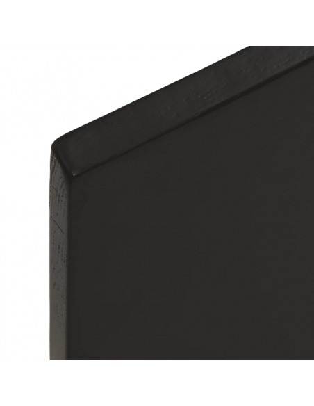 Ripiano Muro Marrone Scuro 60x40x2 cm Massello Rovere Trattato