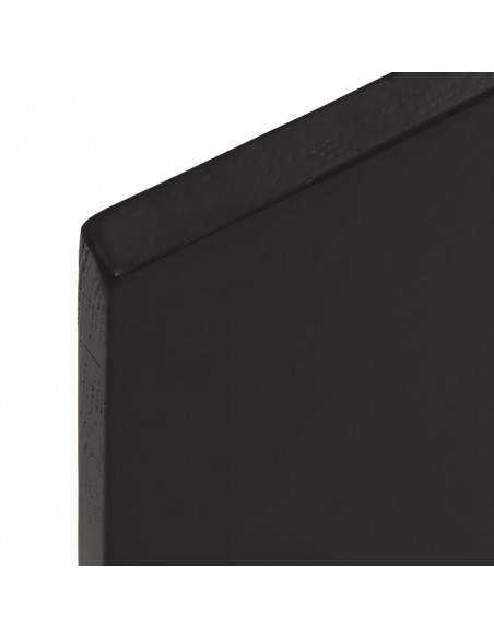 Ripiano Muro Marrone Scuro 60x60x2 cm Massello Rovere Trattato