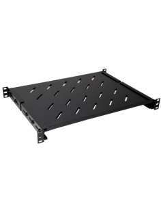 RIPIANO UNIVERSALE LINK PER ARMADIO RACK 19" ALLUNGABILE 350mm CON 4 AGGANCI NERO per armadi profondi circa 600 mm