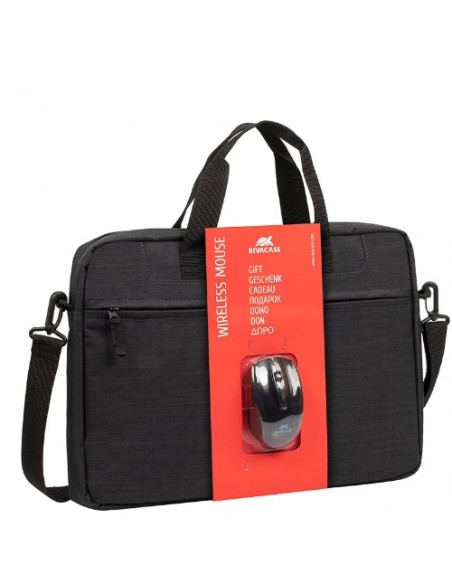 RIVACASE BUNDLE black Laptop bag 15.6" + Wireless mouse - R8038BL
