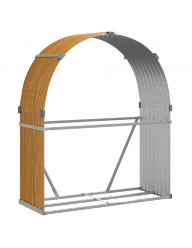 Portaceppi Marrone Chiaro 120x45x140 cm in Acciaio Zincato